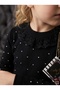 Girl's Stoned Lace Collar Long Sleeve Badi, Ages 2-5 - 2