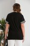 Plus Size Black and White Striped Short Sleeve T-Shirt - 3