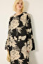 Leather Belt Patterned Dress - 5