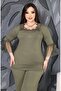 Plus Size Luxurious Set with Tulle and Guipure Detailing - 2