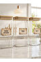 Set of 3 Acrylic Jars with Wooden Lids, Large Size Food Storage Container with Labels, 2900 ml - 2