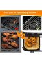 Air Fryer Disposable Liners, Rectangle 8.6x 5.5'', Parchment Paper Liners, Accessories Baking Paper (100) - 2