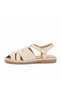 Genuine Leather Light Beige Suede Comfortable and Stylish Women's Sandals - Elegance Is Always with You - 3