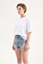 Women's Distressed Jean Shorts Blue - 2
