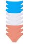 9 Pieces Super Eco Set Lycra Women's Slip Panties Powder White Blue