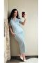 Women's Lined Glittery Stylish Dress with Button Detail - 3