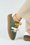 Barbella 2 Women's Genuine Leather Three Separate Alternative Laces Khaki-Ecru Sneakers - 6