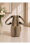 Stylish Women's Hand and Shoulder Bag with Glitter Gold Detail, Fully Lined Inside, 2 Compartments, Adjustable Strap - 4