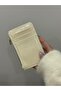 Women's Cream Leather Look Multi-Compartment Mini Wallet & Card Holder |   Functional Design with Zippered Coin Compartment and Snap Fasteners - 4