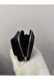 Women's Black Multi-Compartment Zippered and Snap-Closed Stylish Mini Wallet - with Card Holder and Coin Compartment - 2