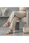 (Bianca) Buckle Detailed Daily Women's Slippers White - 6