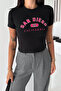 Women's San Diego Printed Slim Fit Crop T-Shirt Crew Neck Casual Basic T-Shirt - 5