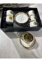 Set of 6 Coffee Cups with Gold Details - 4