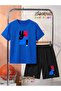 Yes Printed Text Top and Shorts/T-Shirt Summer Children's Two-Piece Set