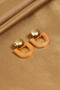 Gold Color Nal Model Yavruağzı Earrings