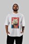 For the Love of Cats 59 Front Cat Printed White Oversize T-Shirt 100% Cotton Unisex Cat Lover Premium Design - 6