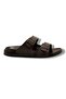 54201-26 Leather Double Band Large Size Anatomical Men's Slippers 45-47 - 2