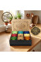 9-Compartment Wooden Tea Box Decorative Laser Cut with Lid Herbal Tea and Shake Tea Organizer Gift