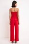 Women's Strapless Peplum Detailed Wide Leg Long Knitted Suit Soft Touch Fabric Comfortable Cut Casual Modern - 5