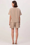 Women's Plus Size Oversize Short Sleeve Shorts Knitted Set %100 Cotton Crew Neck Pocket Casual Comfortable - 5