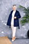 Women's Trench Coat with Belt and Button Detail, Waterproof Lining - 2