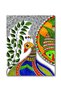 Alayra Madhubani Traditional Canvas Paintings (Small/12x9 inches, Fabric, Multicolour) | | Ready