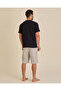 Men Black And Beige Check Pyjama Set - 5