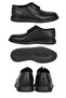 Men's Black Leather Hybrid Derby Sneaker Thick Platform Sole Casual Classic Shoes - 4