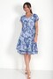 Women's Italian Cotton Floral Patterned Lined Short Dress - 3