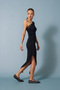 One-Shoulder Lace Detail Dress Black - 2