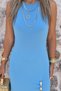 Blue Standard Size Knitwear Dress with Accessories - 4