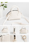 Beige Crocodile Patterned Mini Women's Bag |   Stylish Hand and Shoulder Bag - 3