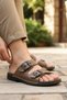 2934 Full Orthopedic Sole Adjustable Double Buckle Slippers - Men's Lightweight Daily Slippers - 6