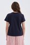 Women's 100% cotton sequin embroidered detail short sleeve t-shirt - 3
