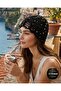 Handmade Women's Knitted Bohemian Mesh Summer Beanie Hat with Sequins Black - 2