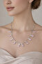 Pink Stone Detailed Dangling Heart Model Necklace