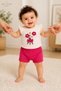 Baby Girl Set Kids - Floral Embroidered Ruffle Sleeves - Summer Shorts Set - 7