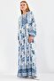 Bdart Patterned V-Neck Long Dress - 5