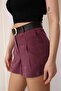 Nova High Waist Women's Shorts with Belt Gift – Soft Fabric Comfortable Fit – Comes with Belt Gift - 7