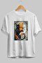 For the Love of Cats 52 Front Cat Printed White Oversize T-Shirt 100% Cotton Unisex Cat Lover Premium Design