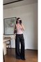 Women's Polka Dot Premium Corset Blouse with Scarf