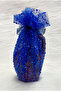 Cobalt Blue Test, Sparkling Sequins and Beads Decorated Bridal Henna Night Test, Wedding Henna Cube, Earth Test