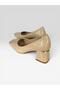 Metal-Detail Lacquered Leather Short-Heel Shoes - 2