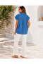 Women's Tassel Detailed Pocketed Buttoned Cotton Shirt - 2
