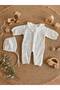 Newborn Jumpsuit 4 Layers Muslin with Polo Collar (Jumpsuit & Hat) (0-3 Months)