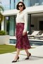 Women's Large Size Midi Skirt Floral Pattern Tulle Textured Asymmetrical Cut Casual Daily Modern Stylish Elegant