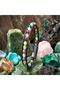6mm Chakra Agate Stone Leather Cord Zamak Lock Bracelet 40142B2D6M5 - 3