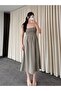 Khaki Elastic Strap Dress - Y223100 - 5