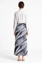Women's Midi Satin Skirt Gradient Patterned Slit Sarong Cut Lined Polyester Comfortable Daily Casual - 3