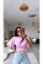 Pink Short Sleeve Modal Spanish Blouse - 2